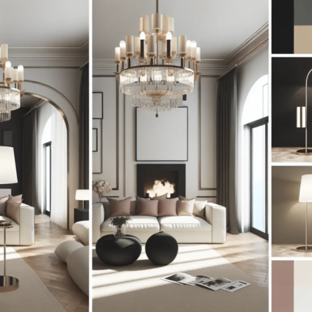 Przytulny salon oświetlony eleganckimi lampami z kolekcji HomeLightPL