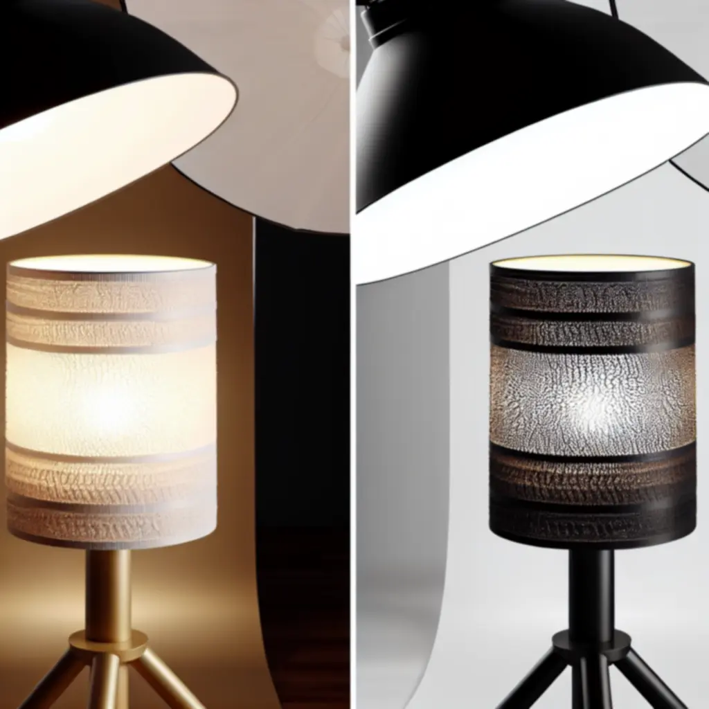 Szczegółowe zdjęcie eleganckiej lampy z widocznymi detalami wykończenia