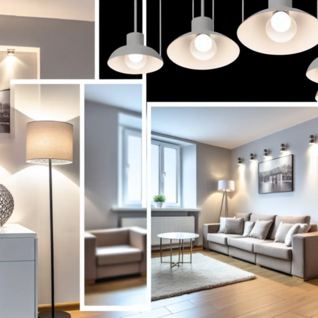 Nowoczesne wnętrze mieszkania z lampami i kinkietami HomeLightPL