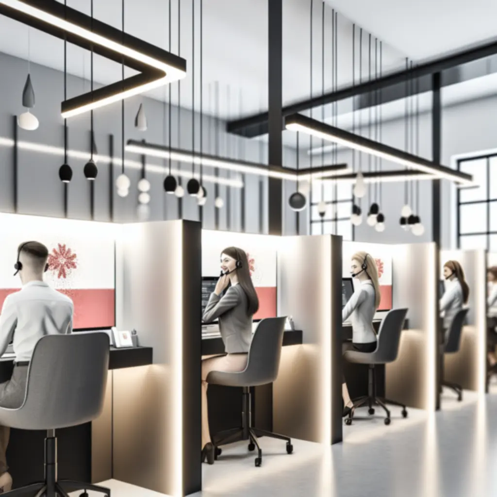 Zespół wsparcia klienta HomeLightPL przy eleganckim biurku